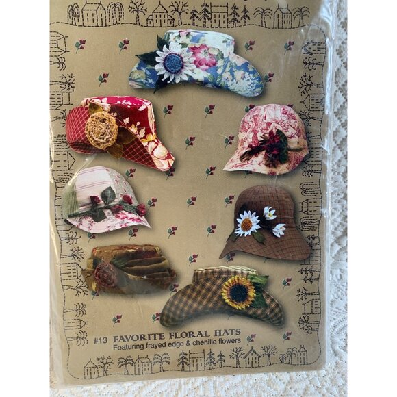 The City Stitcher Favorite Floral Hats Pattern #13 - uncut - Picture 5 of 9